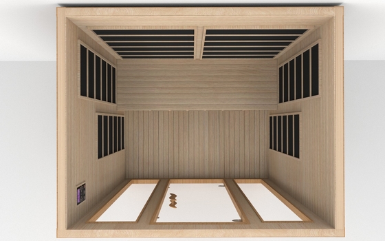 Maison de luxe intérieure 3 personnes Sauna infrarouge à spectre complet