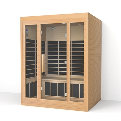 Maison traditionnelle basse fréquence électrique proche infrarouge Sauna de cedar rouge pour 3 personnes