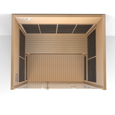 Saunas infrarouges commerciaux en bois 3 - 4 personnes Salle de sauna infrarouge à domicile