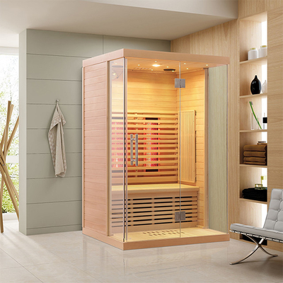 Chauffe-eau en fibre de carbone, sauna infrarouge, salle de sauna pour 2 personnes