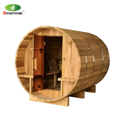 Sauna en bois massif en bois de cèdre rouge Sauna à vapeur à l'extérieur en fût