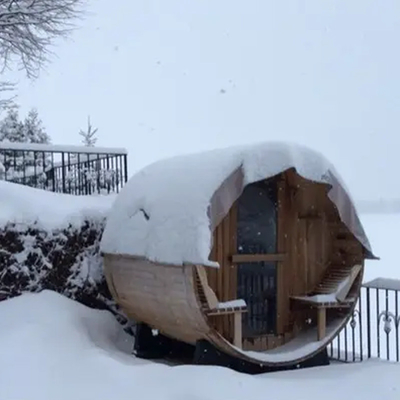 Sauna en bois massif en bois de cèdre rouge Sauna à vapeur à l'extérieur en fût