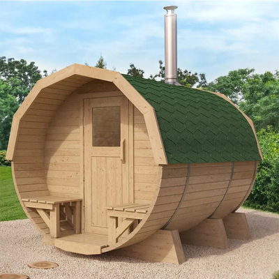Sauna en bois massif étanche à l'eau pour 2 à 6 personnes
