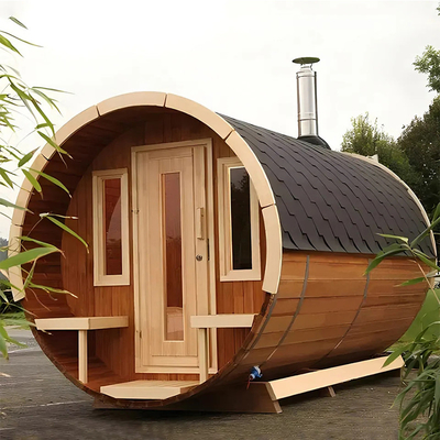 Sauna à vapeur sèche en bois Salle de sauna santé Baril de bain en bois Saunas à vapeur