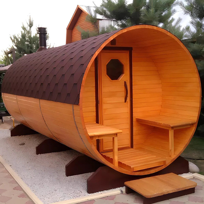 Sauna à vapeur sèche en bois Salle de sauna santé Baril de bain en bois Saunas à vapeur