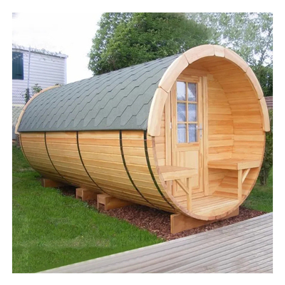 Sauna extérieur en cèdre, cuisinier à bois, sauna à vapeur pour 6 personnes