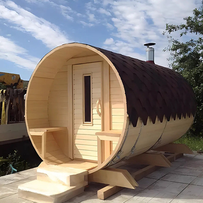 Salle de sauna traditionnelle en bois canadien pour l' extérieur