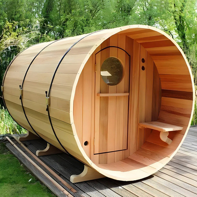 Salle de sauna traditionnelle en bois canadien pour l' extérieur