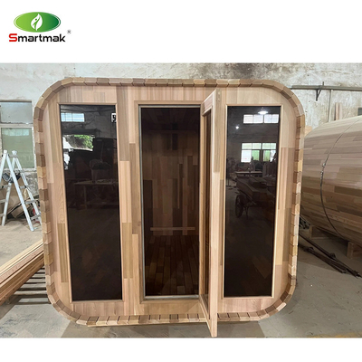 Sauna en plein air en verre sec avec ventilation réglable Système de musique Bluetooth Voltage 220V
