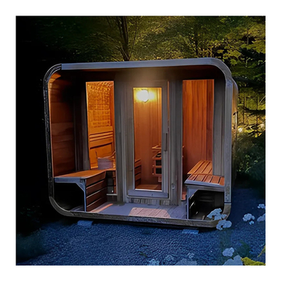 Sauna sec extérieur de cèdre pour la détente et la santé Capacité de 5-6 personnes avec service d'installation de ventilation réglable