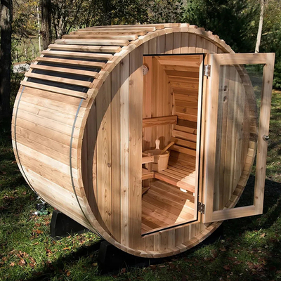 Hôtel extérieur Sauna en bois massif Thermo Sauna en bois Baril Panneau de commande informatique Sauna traditionnel