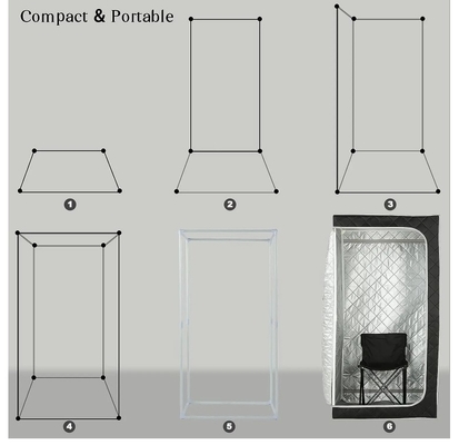 Sauna à vapeur portable à l'intérieur