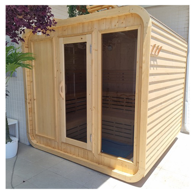 Ventilation réglable Sauna de cèdre pour 5-6 personnes Porte en verre trempé Facile à assembler