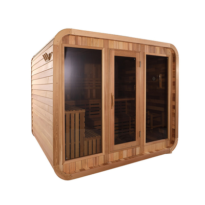 Sauna extérieur sec en cèdre réglable avec système de musique Bluetooth