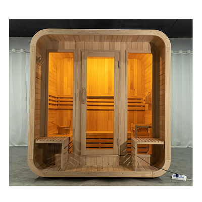 Sauna à sec extérieur sur mesure pour 5 à 6 personnes 220V en bois d'ortie 8 mm en verre trempé