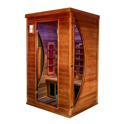 Sauna infrarouge avec éclairage LED et panneau de carbone à spectre complet