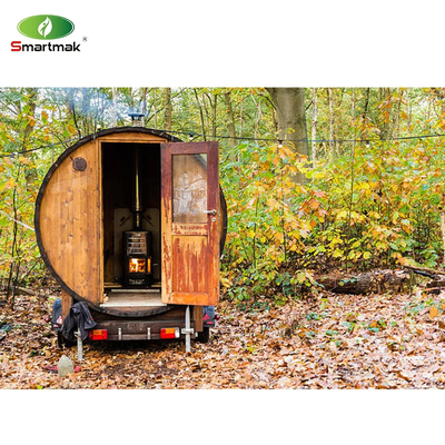 4.5KW Cuisinier à commande interne Chauffe-eau Sauna à fût en bois en cèdre rouge canadien