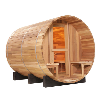 Chauffage de sauna à baril à poignée en bois Installation facile Couleur bois Design élégant