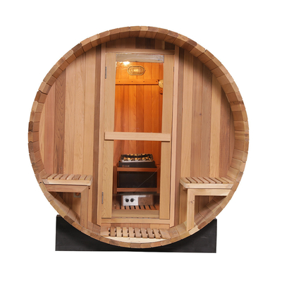 Chauffage de sauna à baril à poignée en bois Installation facile Couleur bois Design élégant