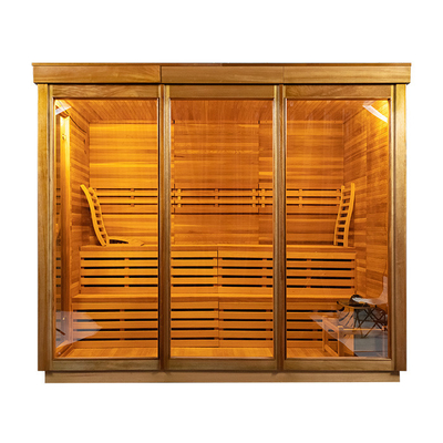 Salle de sauna à vapeur avec générateur d'ozone à LED et écran tactile