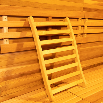Salle de sauna à vapeur à lumière LED moderne avec chauffage au four de 6 kW et générateur d'ozone pour un contrôle de température idéal