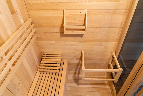 Sauna à vapeur en cèdre rouge avec lumière LED et générateur d'ozone Design moderne