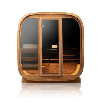 Sauna à sec extérieur avec porte en verre - Plage de température de 15 à 90 ° C