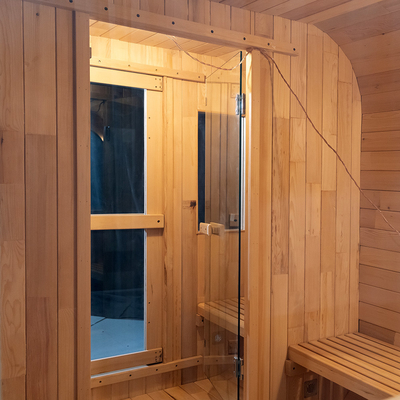 Sauna sec extérieur en cèdre pour 5-6 personnes avec porte en verre / système de musique Bluetooth