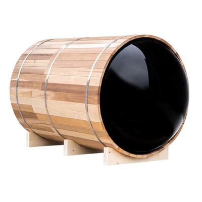 Ventilation réglable Encastrement en bois Sauna extérieur sec Porte vitrée entière Plage de température 15-90.C