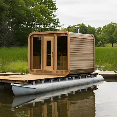 Sauna à sec extérieur avec porte en verre - Plage de température de 15 à 90 ° C