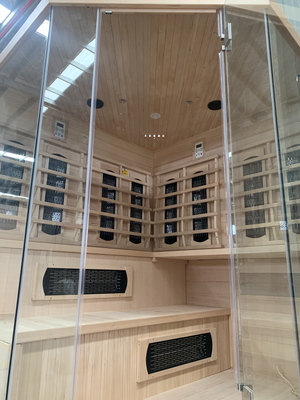 Cartel infrarouge de vapeur de 4 personnes de vapeur de sauna de cigûe en bois résidentielle de pièce