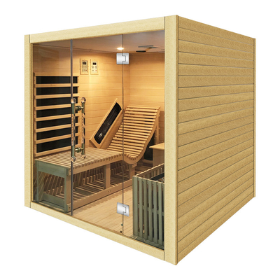 Personne en bois canadienne du sauna 4 d'infrarouge de Physiotherm de carbone