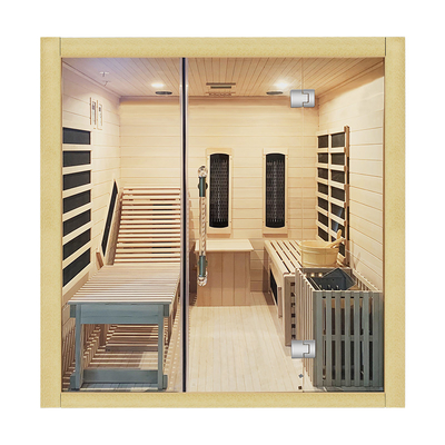 personne infrarouge sèche en bois de la pièce 4 de sauna de la vapeur 6000w