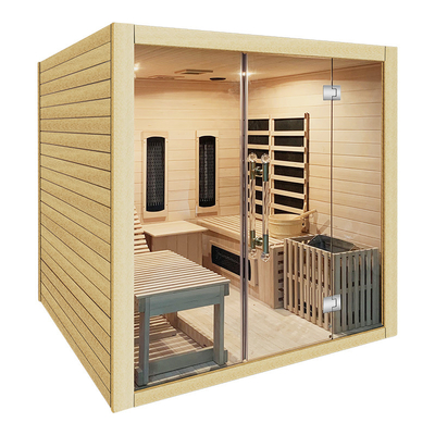 personne infrarouge sèche en bois de la pièce 4 de sauna de la vapeur 6000w