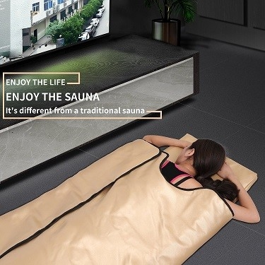 Couverture infrarouge lointaine portative de sauna de Detox de 3 zones pour la beauté de santé