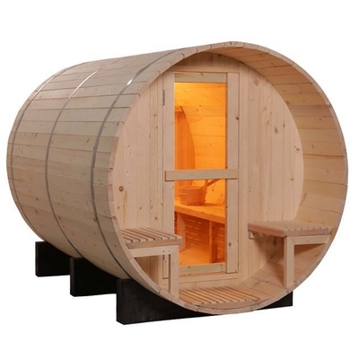 Sauna en bois 6000W de baril de personne du pin 2 d'OEM avec le fourneau électrique