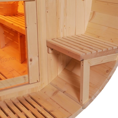 Sauna en bois 6000W de baril de personne du pin 2 d'OEM avec le fourneau électrique