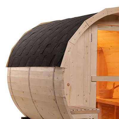 Sauna de baril de vin en bois de pin de jardin de pièce de sauna d'extérieur de séquoia de 4 personnes