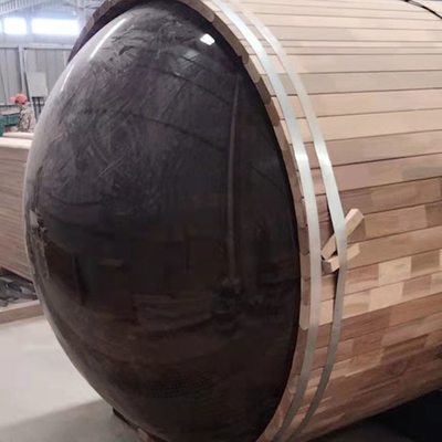 Saunas extérieurs rouges de Cedar Wood Barrel Sauna 180x240CM avec Panonamic