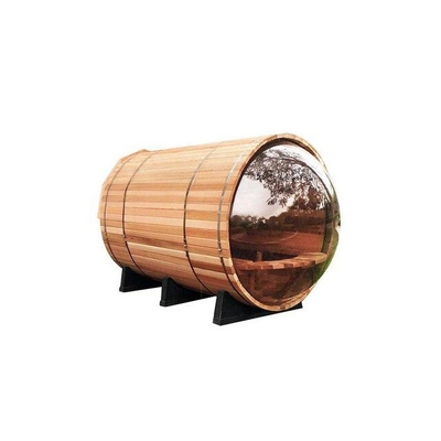 Rond panoramique Cedar Sauna de cigûe de sauna en bois canadien électrique de baril