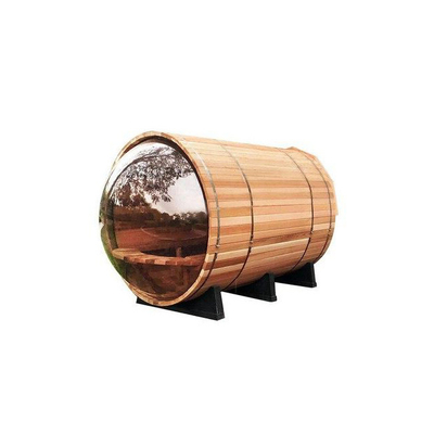 Rond panoramique Cedar Sauna de cigûe de sauna en bois canadien électrique de baril