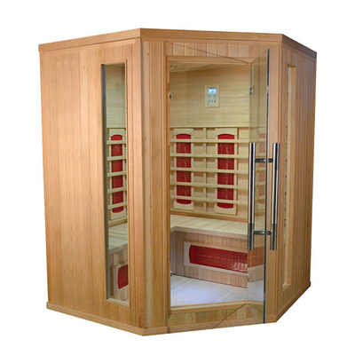 Sauna Cedar Wood Custom Home Sauna rouge de coin de personne du ménage 3