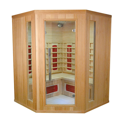 Sauna Cedar Wood Custom Home Sauna rouge de coin de personne du ménage 3