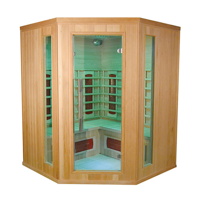 Sauna Cedar Wood Custom Home Sauna rouge de coin de personne du ménage 3