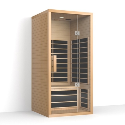 sauna infrarouge rouge de 1350W Cedar Sauna Room Indoor Far pour le célibataire