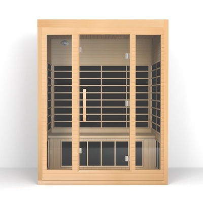 Sauna traditionnel d'intérieur de sauna de personne du cèdre rouge 3 avec la lumière menée de physiothérapie