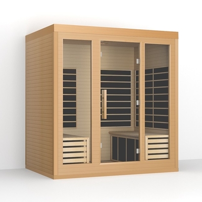 Personne infrarouge de la pièce 4 de sauna de cigûe spectre d'intérieur en bois de plein
