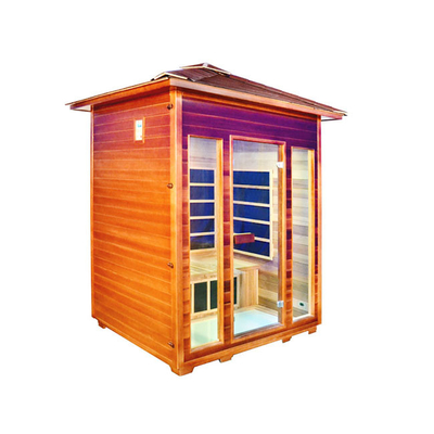 Sauna infrarouge lointain d'OEM en dehors de sauna extérieur de personne du cèdre rouge 4