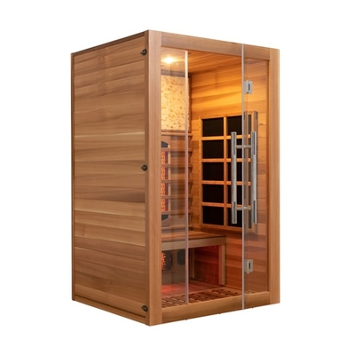 Personnes rouges de Cedar Home Sauna Traditional Two de plein spectre