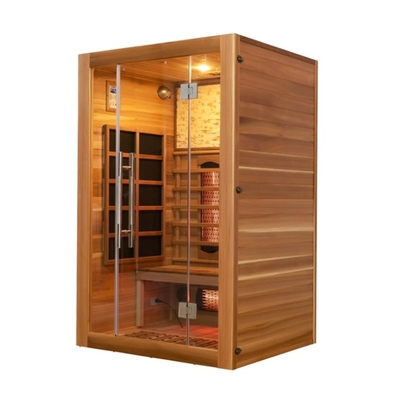 Personnes rouges de Cedar Home Sauna Traditional Two de plein spectre